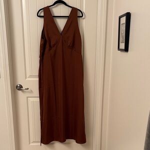 Old Navy Brown Silky Sleeveless Dress